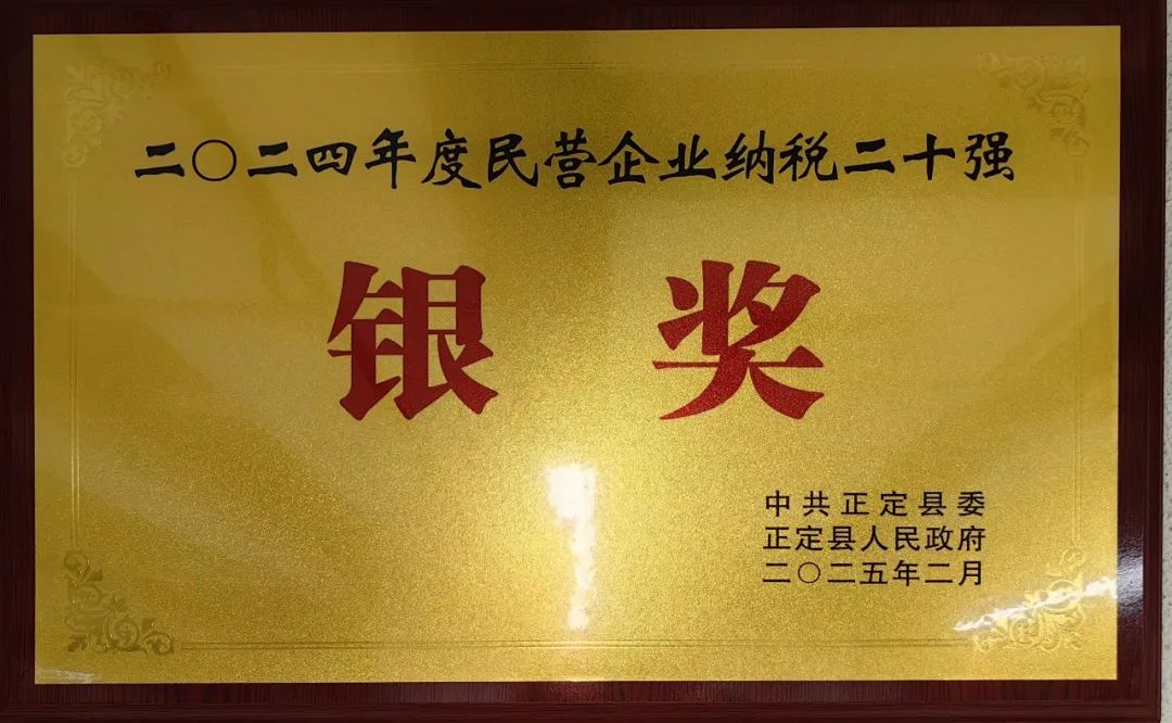 荣誉 | 石家庄大红鹰dhy建筑装饰工程有限公司荣获&ldquo;2024年度民营企业纳税二十强-银奖&rdquo;