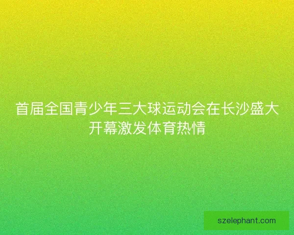首届全国青少年三大球运动会在长沙盛大开幕激发体育热情 首届全国青少年三大球运动会在长沙盛大开幕激发体育热情
